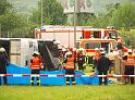 Schwerer Unfall mit Reisebus Lohmar Donrather Dreieck P247